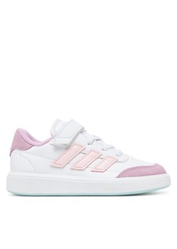 Sneakersy adidas Courtblock JH8570 Biały ze sklepu eobuwie.pl w kategorii Buty sportowe dziecięce - zdjęcie 182074811