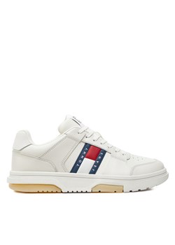 Sneakersy Tommy Jeans The Brooklyn Leather EM0EM01429 Biały ze sklepu eobuwie.pl w kategorii Buty sportowe męskie - zdjęcie 182075294