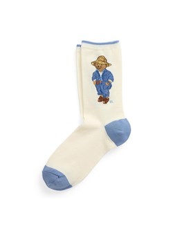 Skarpety wysokie damskie Polo Ralph Lauren 455968666001 Beżowy ze sklepu eobuwie.pl w kategorii Skarpetki damskie - zdjęcie 182075420