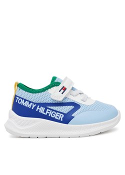 Sneakersy Tommy Hilfiger Low Cut Lace-Up/Velcro Sneaker T1B9-33868-1756 M Błękitny ze sklepu eobuwie.pl w kategorii Buty sportowe dziecięce - zdjęcie 182075832
