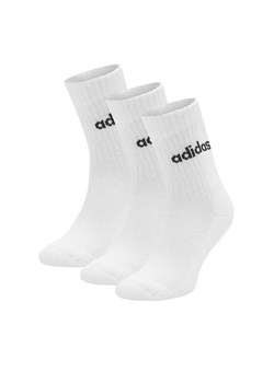 Zestaw 3 par wysokich skarpet damskich adidas HT3455 3-PACK Biały ze sklepu eobuwie.pl w kategorii Skarpetki męskie - zdjęcie 182076031