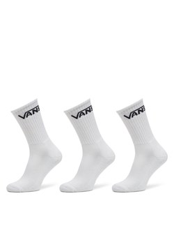 Zestaw 3 par wysokich skarpet męskich Vans Classic Crew VN000F0X Biały ze sklepu eobuwie.pl w kategorii Skarpetki męskie - zdjęcie 182077083