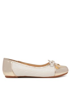 Baleriny MICHAEL Michael Kors Kenya Bow MK01365256 Écru ze sklepu eobuwie.pl w kategorii Balerinki dziecięce - zdjęcie 182077332