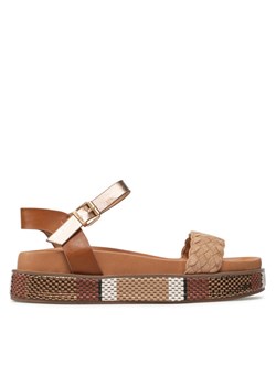 Sandały Wrangler Amaya Woven WL21661A Brązowy ze sklepu eobuwie.pl w kategorii Sandały damskie - zdjęcie 182077572