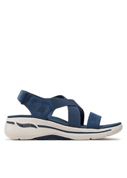 Sandały Skechers Go Walk Arch Fit Sandal-Treasured 140257/NVY Granatowy ze sklepu eobuwie.pl w kategorii Sandały damskie - zdjęcie 182077764
