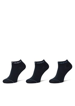 Zestaw 3 par niskich skarpet męskich Emporio Armani EM000550 AF12276 MB154 Granatowy ze sklepu eobuwie.pl w kategorii Skarpetki męskie - zdjęcie 182077833