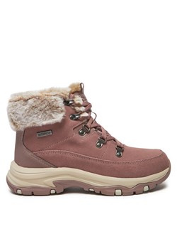 Botki Skechers Snow Worries 167882/MVE Różowy ze sklepu eobuwie.pl w kategorii Botki - zdjęcie 182077970