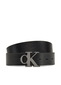 Pasek Męski Calvin Klein Jeans Monogram Plaque 35mm Rev/Adj LV04G7002G Czarny ze sklepu eobuwie.pl w kategorii Paski męskie - zdjęcie 182078454