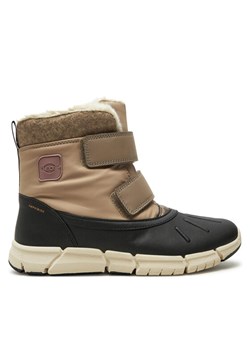 Śniegowce Geox J Flexyper Girl B Ab J46APC 054FU C0533 S Beżowy ze sklepu eobuwie.pl w kategorii Buty zimowe dziecięce - zdjęcie 182078843