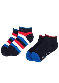 Zestaw 2 par wysokich skarpet dziecięcych Tommy Hilfiger 354010001 Granatowy ze sklepu eobuwie.pl w kategorii Skarpetki dziecięce - zdjęcie 182078932
