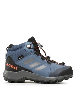 Trekkingi adidas Terrex Mid GORE-TEX Hiking Shoes IF5704 Niebieski ze sklepu eobuwie.pl w kategorii Buty trekkingowe dziecięce - zdjęcie 182079071