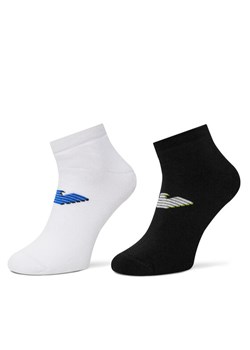 Zestaw 2 par niskich skarpet męskich Emporio Armani EM000538 AF12299 MC001 Czarny ze sklepu eobuwie.pl w kategorii Skarpetki męskie - zdjęcie 182079472