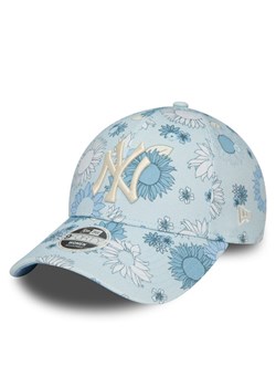 Czapka z daszkiem New Era Wmns Floral Aop 940 Nyy 60435004 Niebieski ze sklepu eobuwie.pl w kategorii Czapki z daszkiem damskie - zdjęcie 182079690