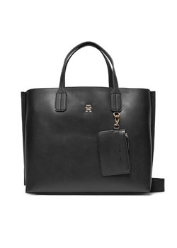 Torebka Tommy Hilfiger Th Distinct Satchel AW0AW17335 Czarny ze sklepu eobuwie.pl w kategorii Torby Shopper bag - zdjęcie 182079761