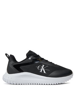 Sneakersy Calvin Klein Jeans Eva Runner Low Lace Ml Mix YM0YM00968 Szary ze sklepu eobuwie.pl w kategorii Buty sportowe męskie - zdjęcie 182080830