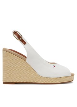 Espadryle Tommy Hilfiger Flag High Wedge Espad Slingback FW0FW08597 Biały ze sklepu eobuwie.pl w kategorii Espadryle damskie - zdjęcie 182081004