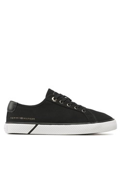 Tenisówki Tommy Hilfiger Lace Up Vulc Sneaker Bl FW0FW07248 Czarny ze sklepu eobuwie.pl w kategorii Trampki damskie - zdjęcie 182081714