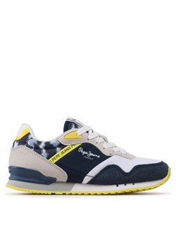 Sneakersy Pepe Jeans London B Brighton PBS30552 Niebieski ze sklepu eobuwie.pl w kategorii Buty sportowe dziecięce - zdjęcie 182081882