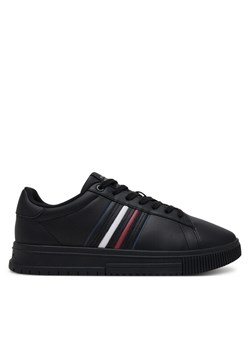 Sneakersy Tommy Hilfiger Modern Cupsole Stripes Lth FM0FM05406 Czarny ze sklepu eobuwie.pl w kategorii Buty sportowe męskie - zdjęcie 182081991