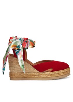 Espadryle Unisa Cibolo Ks Czerwony ze sklepu eobuwie.pl w kategorii Espadryle damskie - zdjęcie 182082314