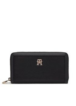 Duży Portfel Damski Tommy Hilfiger Th Essential S Large Za AW0AW15749 Czarny ze sklepu eobuwie.pl w kategorii Portfele damskie - zdjęcie 182082772
