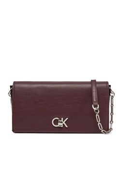 Torebka Calvin Klein K60K612806 Bordowy ze sklepu eobuwie.pl w kategorii Kopertówki - zdjęcie 182082981