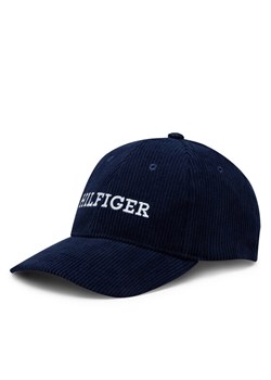 Czapka z daszkiem Tommy Hilfiger Monotype Cordoroy Cap AM0AM11990 Granatowy ze sklepu eobuwie.pl w kategorii Czapki z daszkiem męskie - zdjęcie 182083714