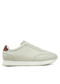 Sneakersy Calvin Klein Jeans Runner Laceup Tc YM0YM01187 Beżowy ze sklepu eobuwie.pl w kategorii Buty sportowe męskie - zdjęcie 182083902