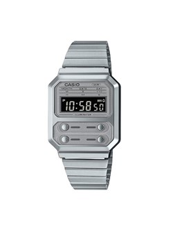 Zegarek Casio Vintage A100WE-7BEF Srebrny ze sklepu eobuwie.pl w kategorii Zegarki - zdjęcie 182083971