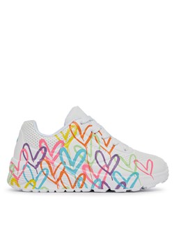Sneakersy Skechers Uno Lite Spread The Love 314064L/WML Biały ze sklepu eobuwie.pl w kategorii Buty sportowe dziecięce - zdjęcie 182084092