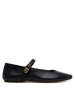 Baleriny Tommy Hilfiger Leather Maryjane Ballerina FW0FW08651 Czarny ze sklepu eobuwie.pl w kategorii Balerinki - zdjęcie 182086590
