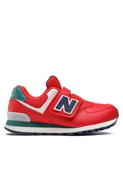 Sneakersy New Balance PV574CU Czerwony ze sklepu eobuwie.pl w kategorii Buty sportowe dziecięce - zdjęcie 182086622