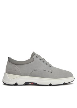 Sneakersy Tommy Hilfiger Casual Hilfiger Hybrid Suede FM0FM04996 Srebrny ze sklepu eobuwie.pl w kategorii Buty sportowe męskie - zdjęcie 182087061