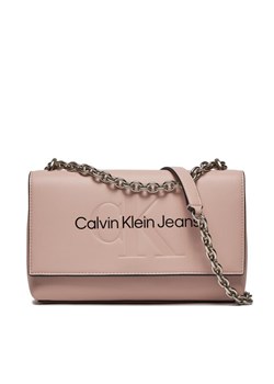 Torebka Calvin Klein Jeans Sculpted Ew Flap Conv25 Mono K60K611866 Różowy ze sklepu eobuwie.pl w kategorii Listonoszki - zdjęcie 182087071