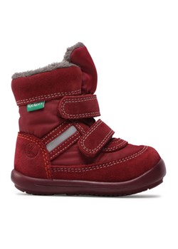Kozaki Kickers Kimbak 878581-10 M Bordowy ze sklepu eobuwie.pl w kategorii Buciki niemowlęce - zdjęcie 182087701