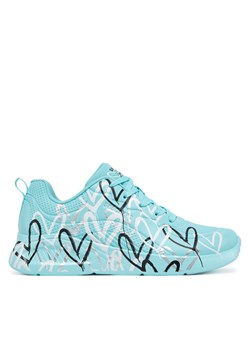 Sneakersy Skechers Uno Lite - Heart of Hearts 177977/TURQ Turkusowy ze sklepu eobuwie.pl w kategorii Buty sportowe damskie - zdjęcie 182088131