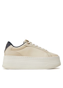 Sneakersy Tommy Hilfiger Th Platform Sneaker Triangle FW0FW08115 Beżowy - id: 0000304438691 - marki Tommy Hilfiger - 182088153 Sneakersy Tommy Hilfiger Th Platform Sneaker Triangle FW0FW08115 Beżowy ze sklepu eobuwie.pl w kategorii Buty sportowe damskie - zdjęcie 182088153