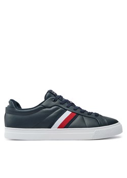 Sneakersy Tommy Hilfiger Icon Court Lth Stripes FM0FM05163 Granatowy ze sklepu eobuwie.pl w kategorii Buty sportowe męskie - zdjęcie 182088401