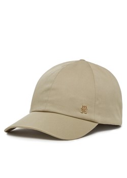 Czapka z daszkiem Tommy Hilfiger Elevated Chic Soft Cap AW0AW17138 Beżowy ze sklepu eobuwie.pl w kategorii Czapki z daszkiem damskie - zdjęcie 182088490