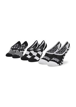 Zestaw 3 par stopek damskich Vans Classic Check VN0A5L6T4481 Czarny ze sklepu eobuwie.pl w kategorii Skarpetki damskie - zdjęcie 182088501