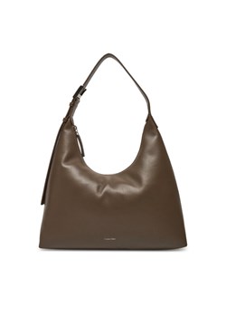 Torebka Calvin Klein Hardware Strap Hobo Shoulder Bag K60K613031 Brązowy ze sklepu eobuwie.pl w kategorii Torebki damskie - zdjęcie 182088510
