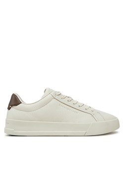 Sneakersy Tommy Hilfiger Th Court Best Tumbled Lth FM0FM05324 Beżowy ze sklepu eobuwie.pl w kategorii Buty sportowe męskie - zdjęcie 182088592