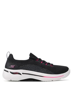 Sneakersy Skechers Go Walk Arch Fit 124863/BKHP Czarny ze sklepu eobuwie.pl w kategorii Buty sportowe damskie - zdjęcie 182088784