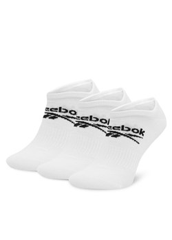 Zestaw 3 par niskich skarpet unisex Reebok R0353-SS24 (3-pack) Biały ze sklepu eobuwie.pl w kategorii Skarpetki damskie - zdjęcie 182088853