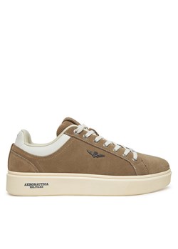 Sneakersy Aeronautica Militare 251SC307PL278 Beżowy ze sklepu eobuwie.pl w kategorii Buty sportowe męskie - zdjęcie 182089172