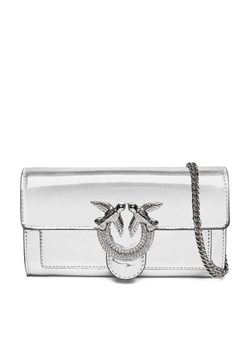 Torebka PINKO Love One Wallet C AI 24-25 PLTT 100062 A1JD Srebrny ze sklepu eobuwie.pl w kategorii Kopertówki - zdjęcie 182090344
