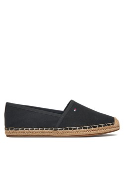 Espadryle Tommy Hilfiger Flag Canvas Espadrille FW0FW08541 Czarny ze sklepu eobuwie.pl w kategorii Espadryle damskie - zdjęcie 182090373