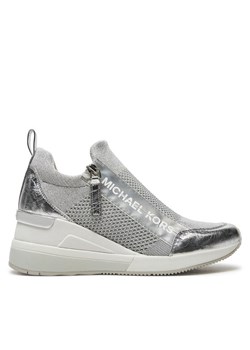 Sneakersy MICHAEL Michael Kors Willis Wedge Trainer 43R5WIFS3D Srebrny ze sklepu eobuwie.pl w kategorii Buty sportowe damskie - zdjęcie 182090391