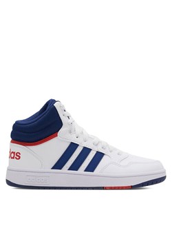 Sneakersy adidas HOOPS MID 3.0 K GZ9647 Biały ze sklepu eobuwie.pl w kategorii Trampki dziecięce - zdjęcie 182091542