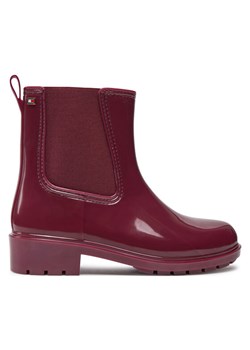 Kalosze Tommy Hilfiger Flag Rainboot FW0FW08213 Bordowy ze sklepu eobuwie.pl w kategorii Kalosze damskie - zdjęcie 182091634